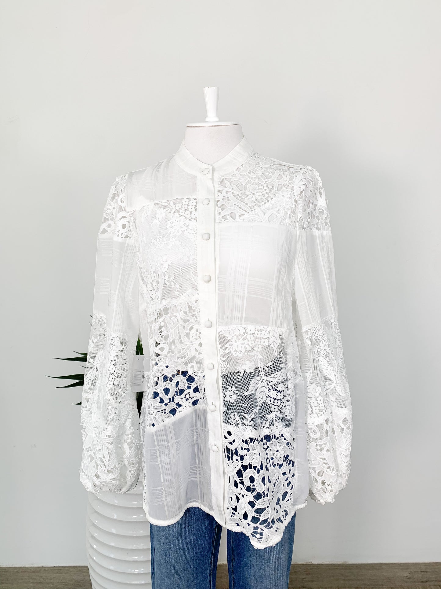 Camisa Blanca Encaje
