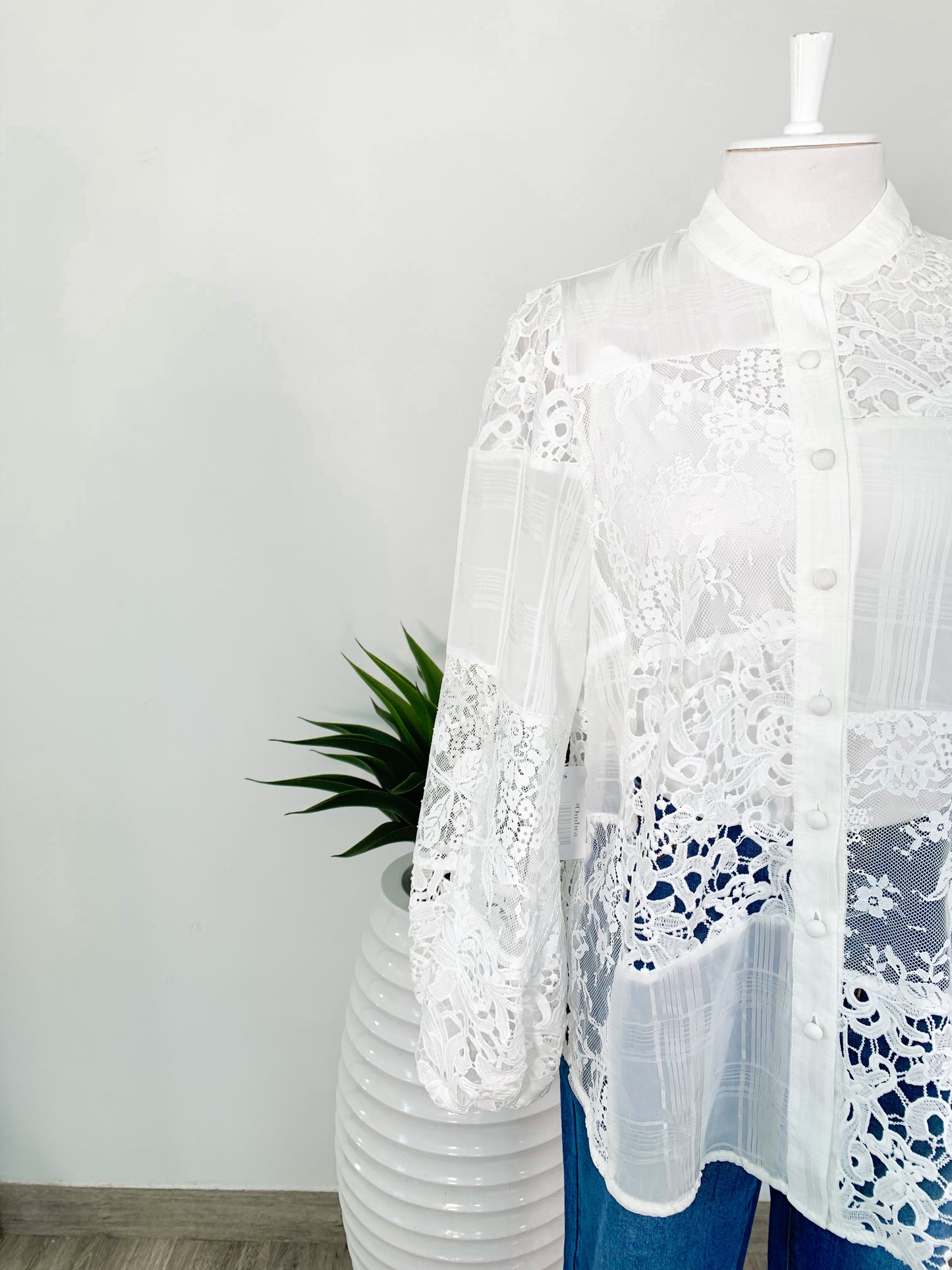 Camisa Blanca Encaje