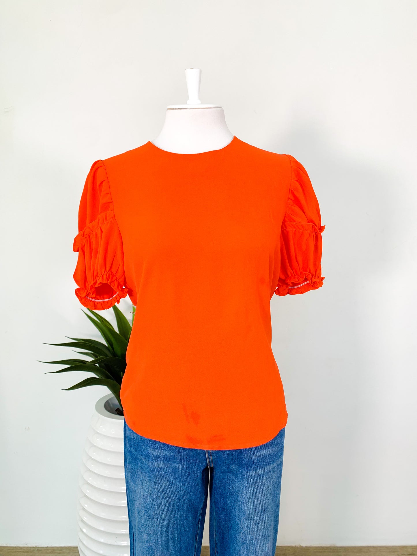 Blusa Naranja Sencilla