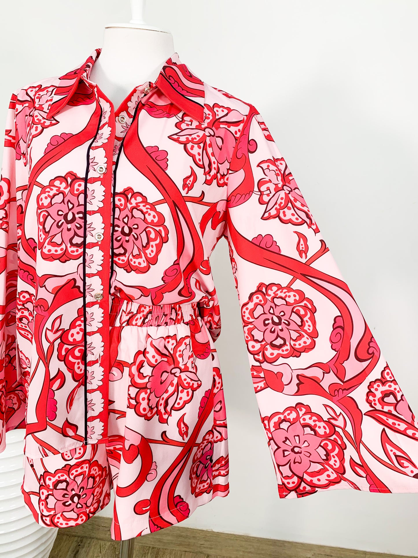 Set Magenta estampado