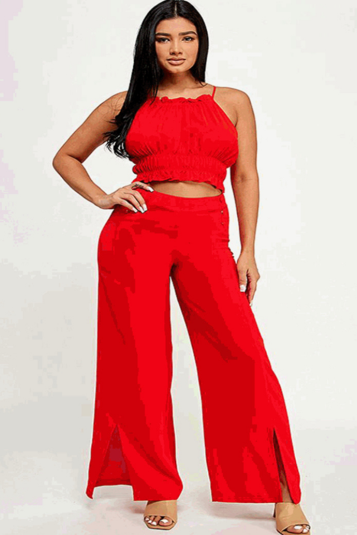 Set Rojo Top y Pantalon