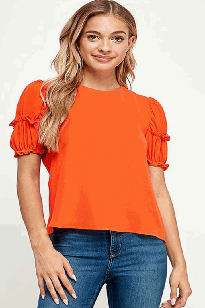 Blusa Naranja Sencilla