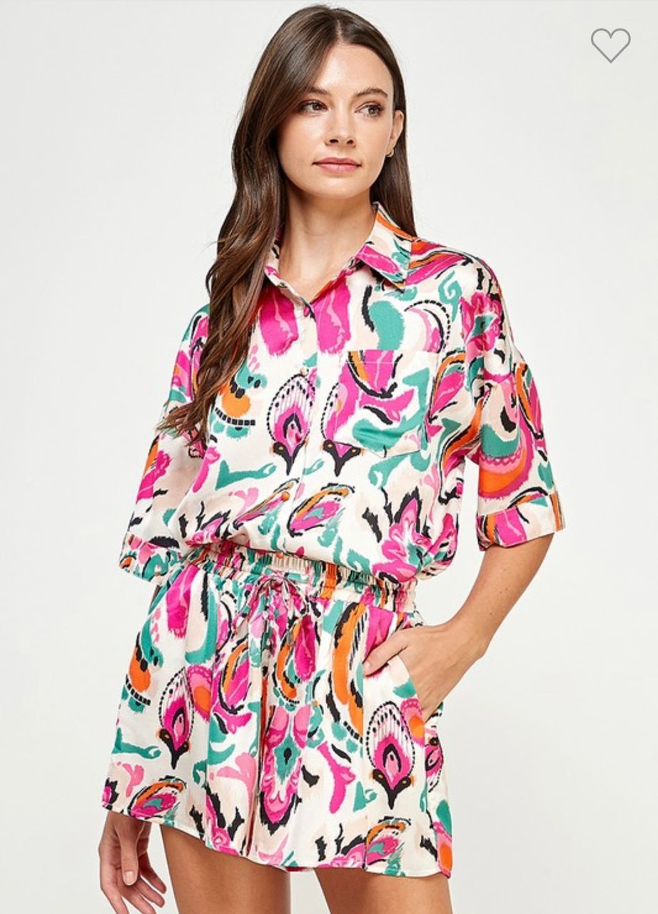 Set Blusa y Short Estampado